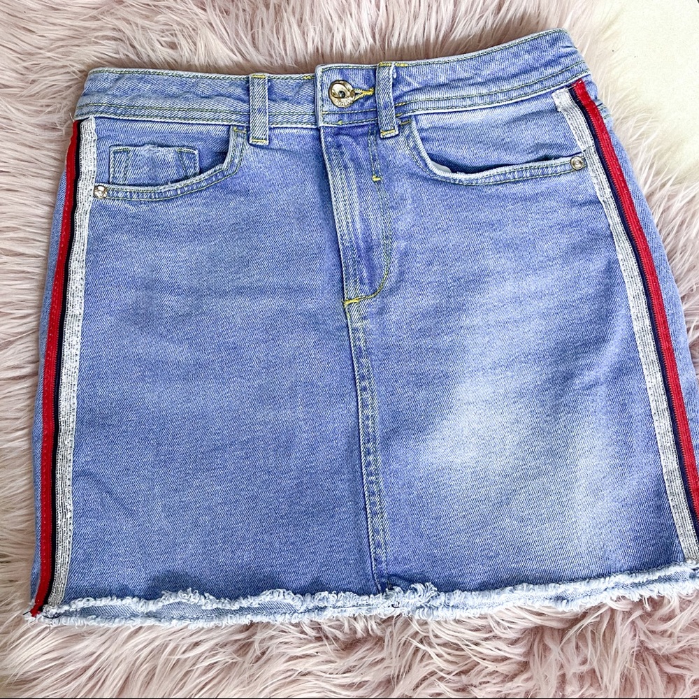 Zara Basic Z1975 Denim Jean Skirt XS